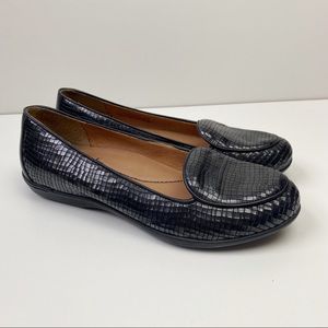 DANKSO Black Croc Leather Natascia Slip On Loafer Shoes! Size 9 EU 39